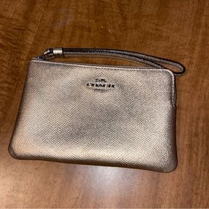 coach gold wristlet